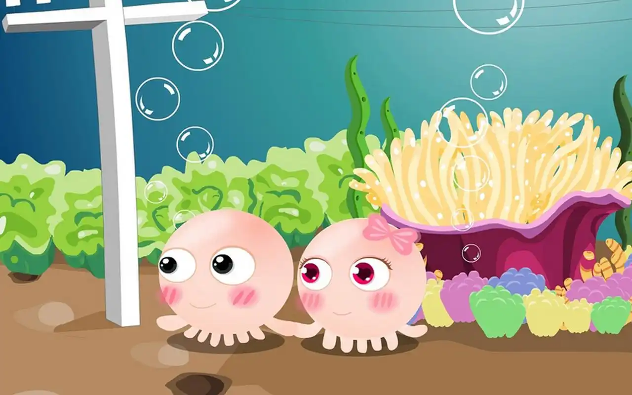 超可爱的卡通小章鱼高清图片桌面壁纸