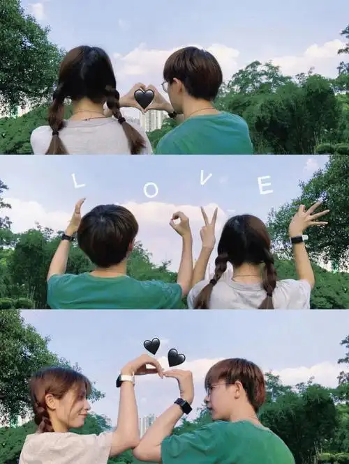 情侣拍照新姿势get嗯怎么不算秀恩爱呢