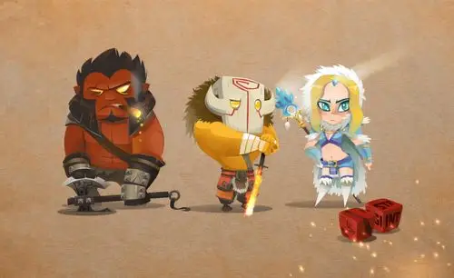 dota2水晶室女主宰斧王q版小人动态壁纸下载_wallpaper刀塔2q版小人壁