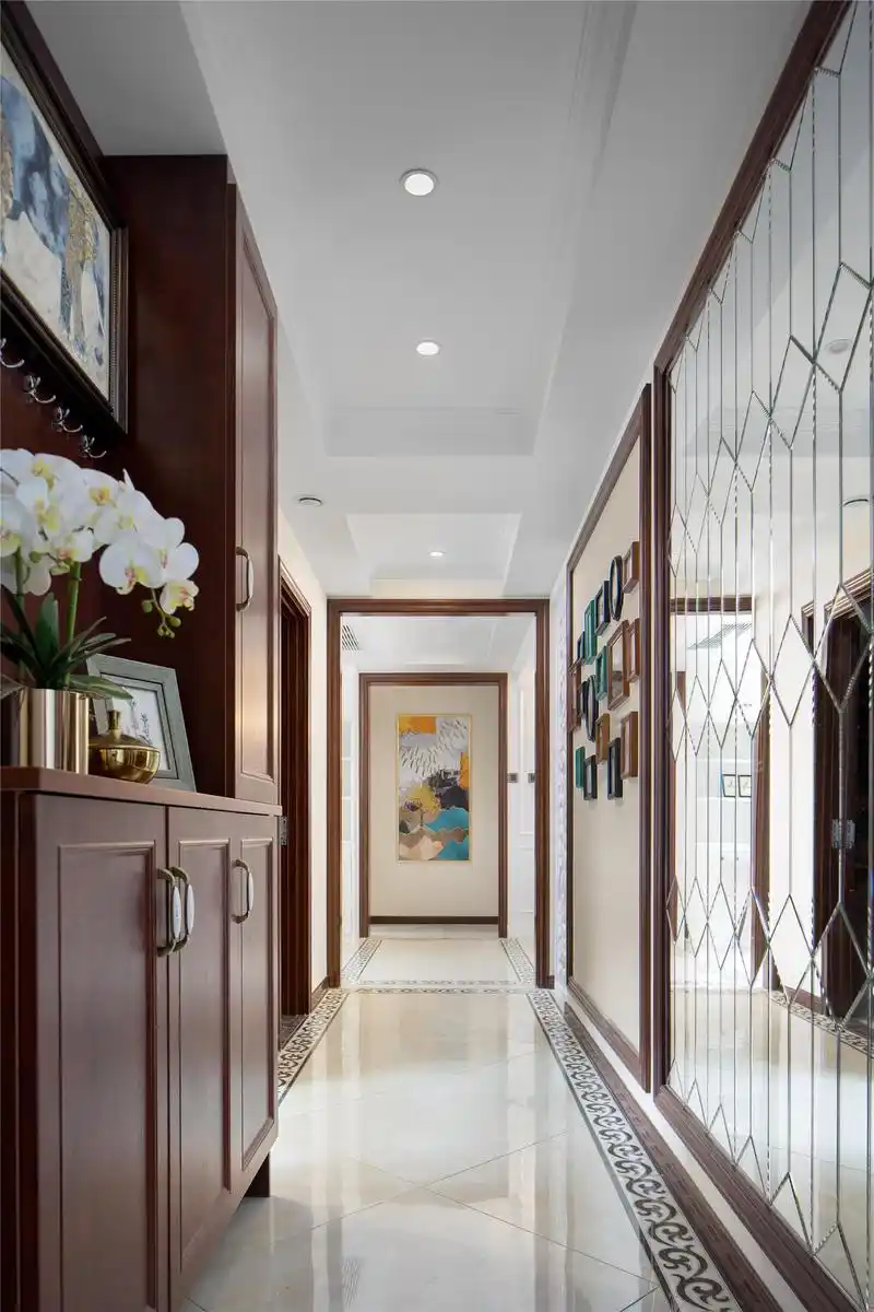 135平混搭风玄关过道装修效果图_齐家网装修效果图