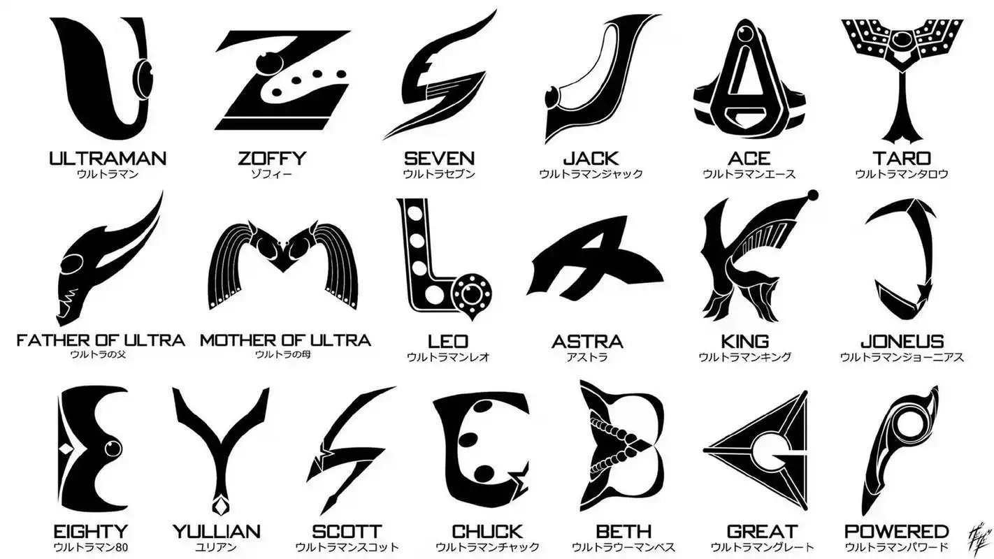 大神设计大部分奥特曼logo(截止到新奥特曼) 你最喜欢哪几个