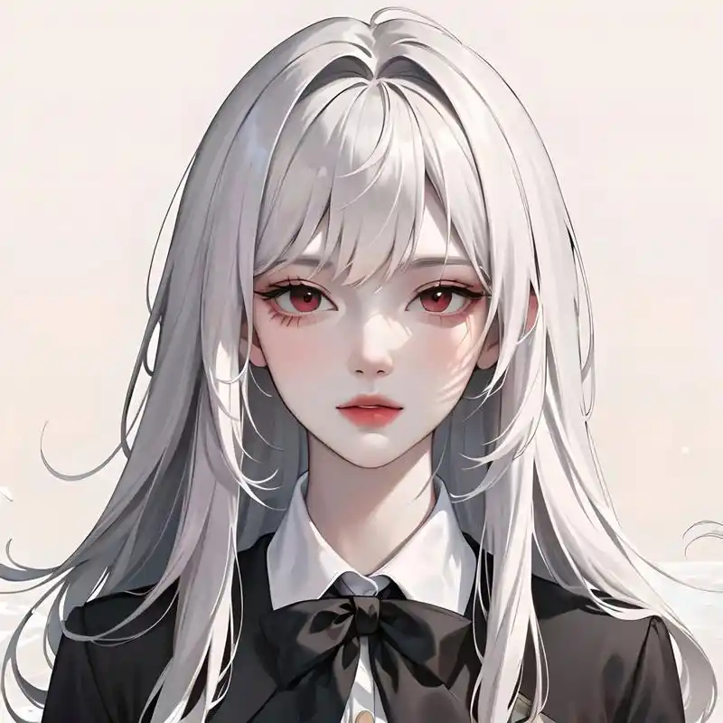 白发|红瞳御姐|头像 幸亏思念无声,否则震耳欲聋; 幸亏心痛无声,否则