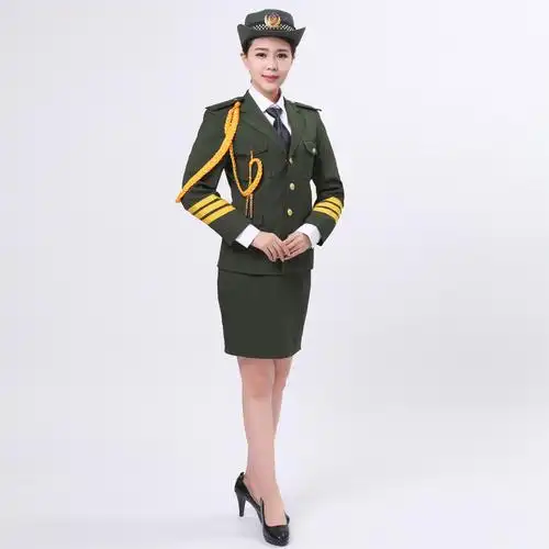 仗义队升旗手服装男女军装礼服文艺兵合唱团表演制服军乐队演出服