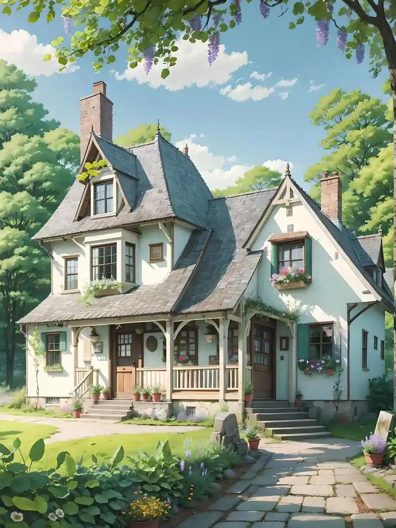 住在宫崎骏漫画下的房子中 每天是什么感受.#乡村别墅 #这就 - 抖音