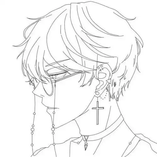 【绘画素材】二次元人物头像线稿,学画画必备!