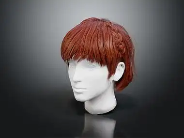 现代 头发 短发 女式短发 模特3d模型
