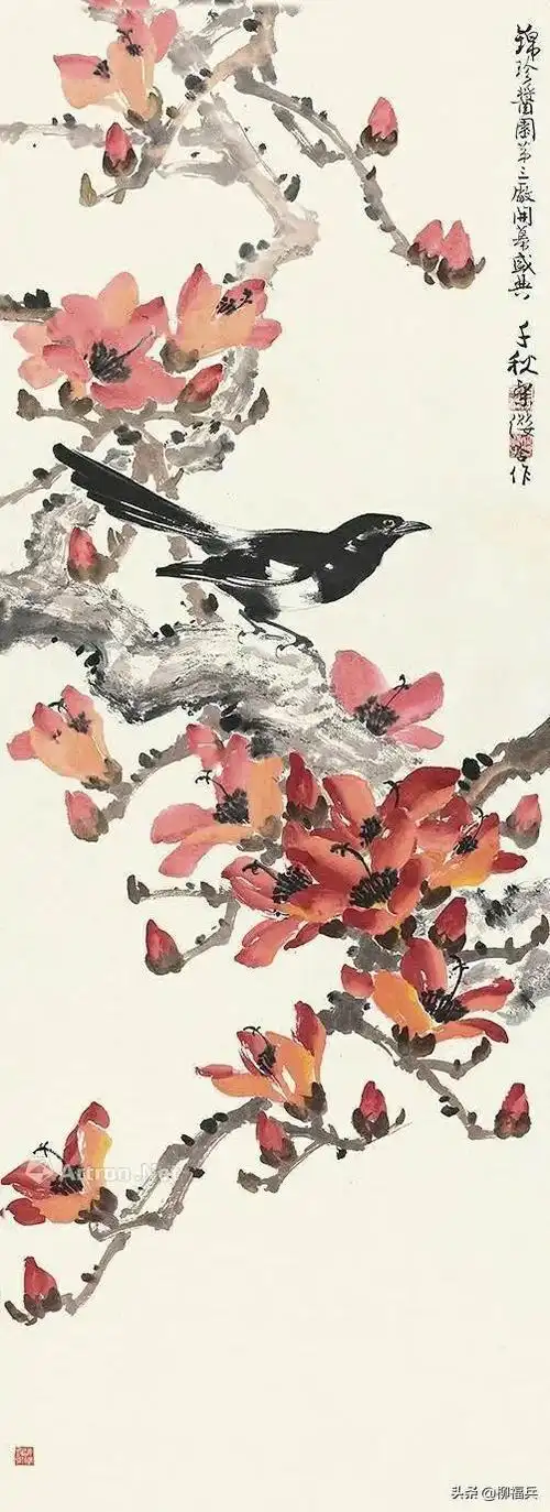 名家花鸟画《木棉花》欣赏_网易订阅