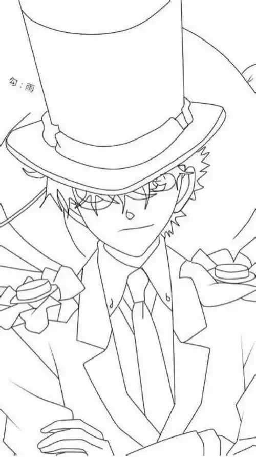 怪盗基德素描画 怪盗基德素描画教程