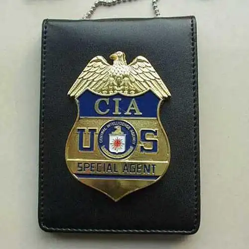 fbi系列 cia系列 证件夹 美国中英情报局 cia 中情局 金属徽章 卡包