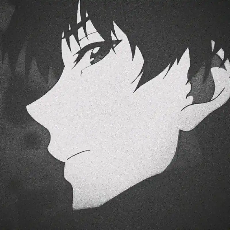 暗黑系黑白男生动漫头像 if i know what love is, it is because of