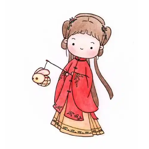 可爱的汉服简笔画女生 汉服简笔画女卡通