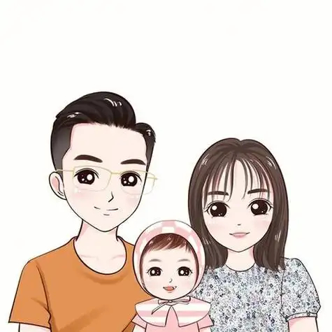 三口之家可爱的微信头像 微信头像图片大全 -【爱个性】