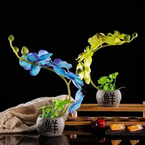 菜品盘饰刺身拼盘摆盘装饰花草冷餐创意小摆件意境围边点缀花摆件