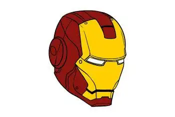 钢铁侠面具简笔画