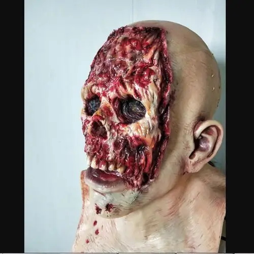 新恶心腐烂道具鬼屋万圣节魔鬼头套僵尸面具