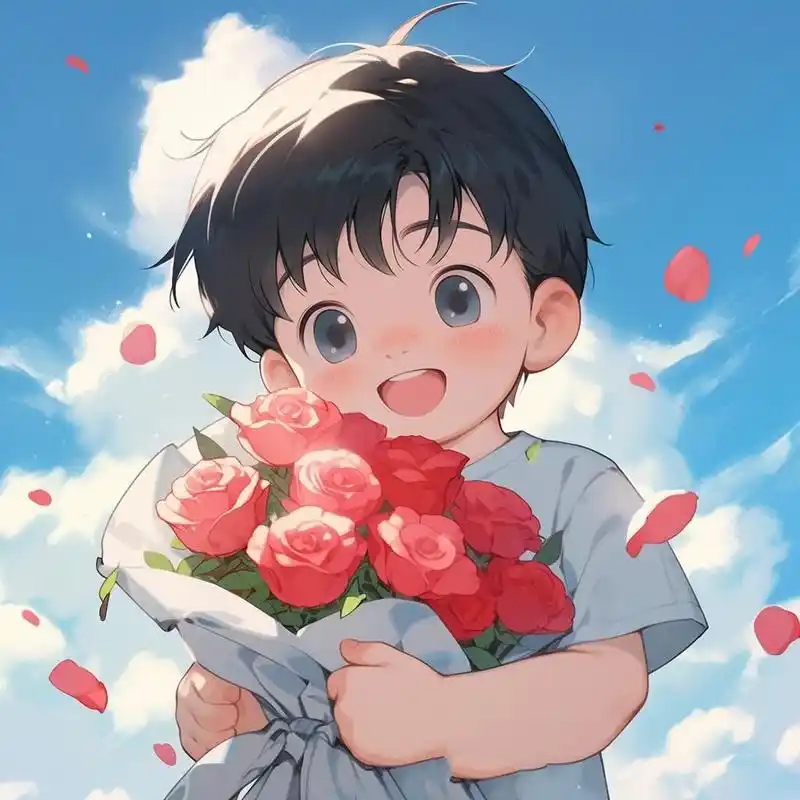 男生手捧玫瑰花头像9699爱了爱了78157815 谈恋爱要从收