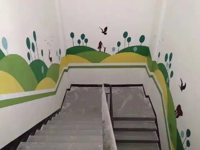墙绘  #广州墙绘  #彩绘  #手绘墙  #楼梯间彩绘  #天天手绘
