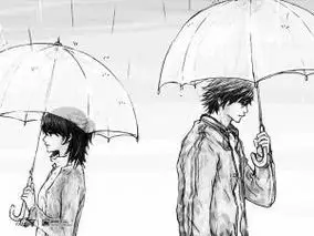 两个人离开的简笔画