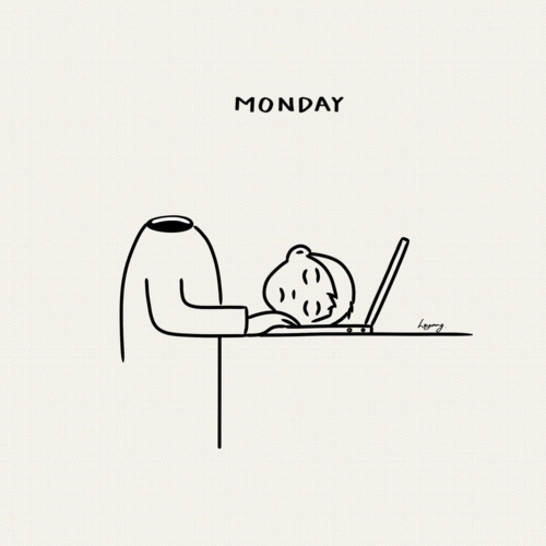 《星期一》|插画|涂鸦/潮流|heyang0 - 原创作品 - 站酷 (zcool)
