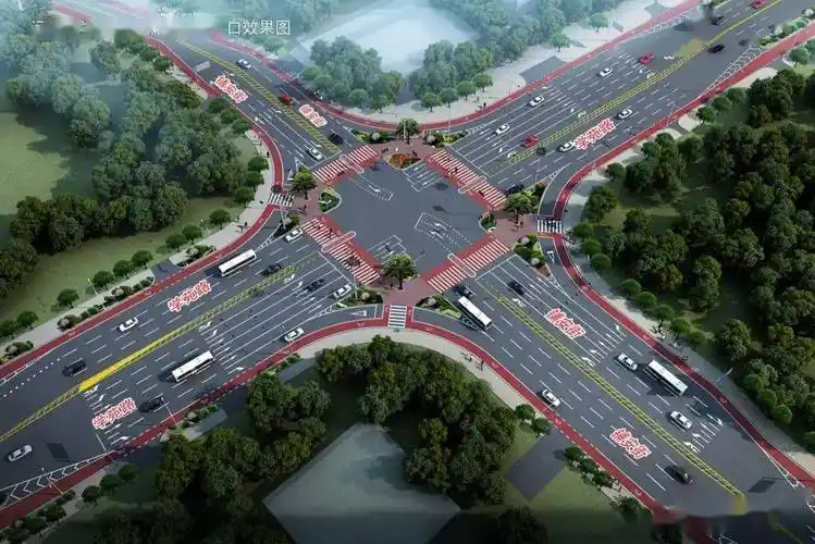 市区7个道路交叉口开始实施渠化岛建设