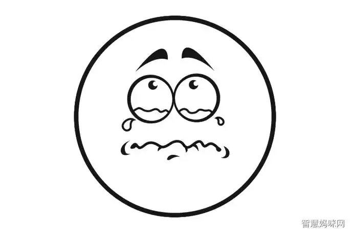 伤心的表情卡通简笔画