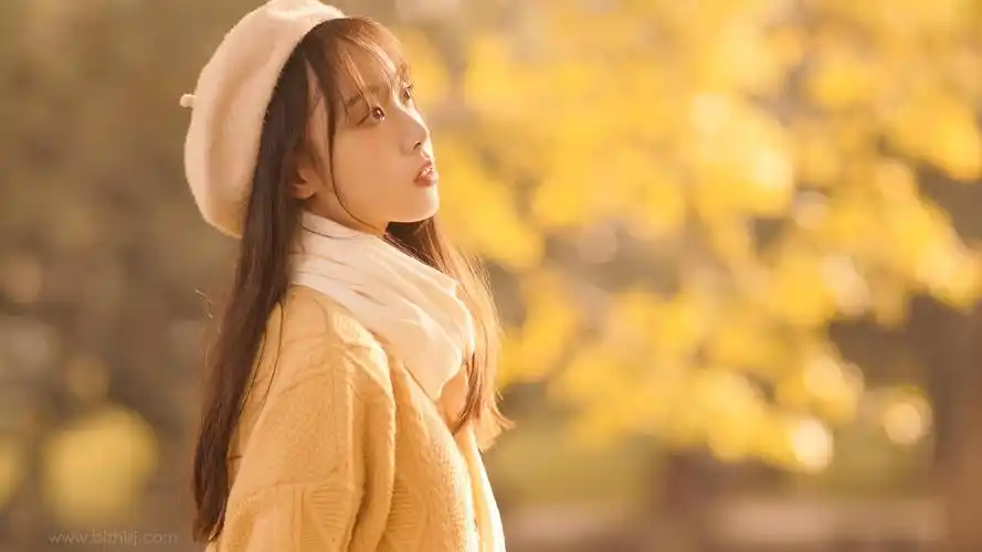 美女秋天动人写真高清壁纸图片