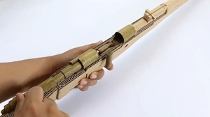 非实物 瓦楞纸板枪 kar98k 栓动步枪 图纸和教学视频