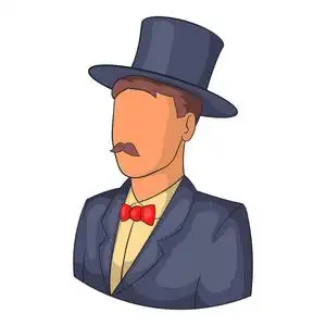寸头发型图片男在帽子图标,卡通风格的西装男头像照片