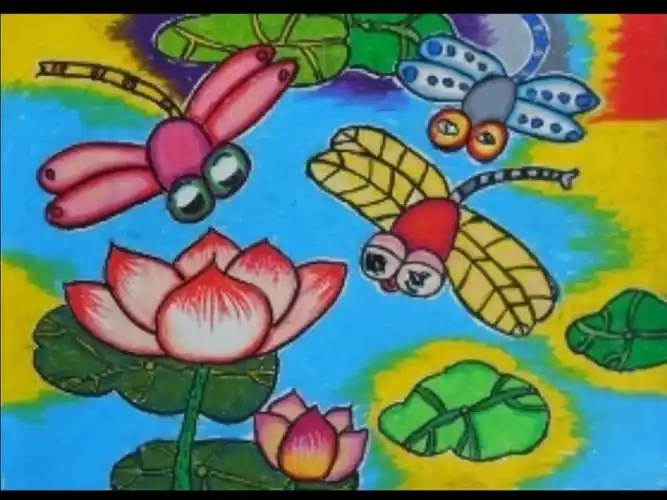 三年级本周完成:儿童画 荷