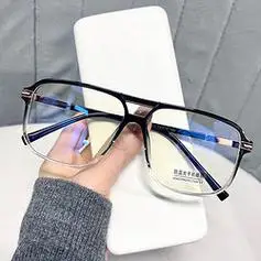 erilles双梁飞行员潮流金属拼接眼镜框161防蓝光镜片