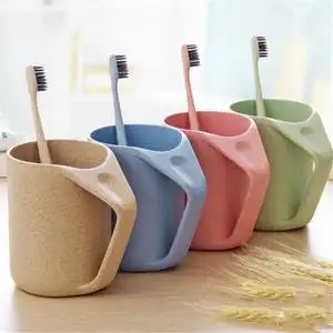 创意家居家庭用品懒人用品生活百货小商品小麦秸秆漱口杯茶杯