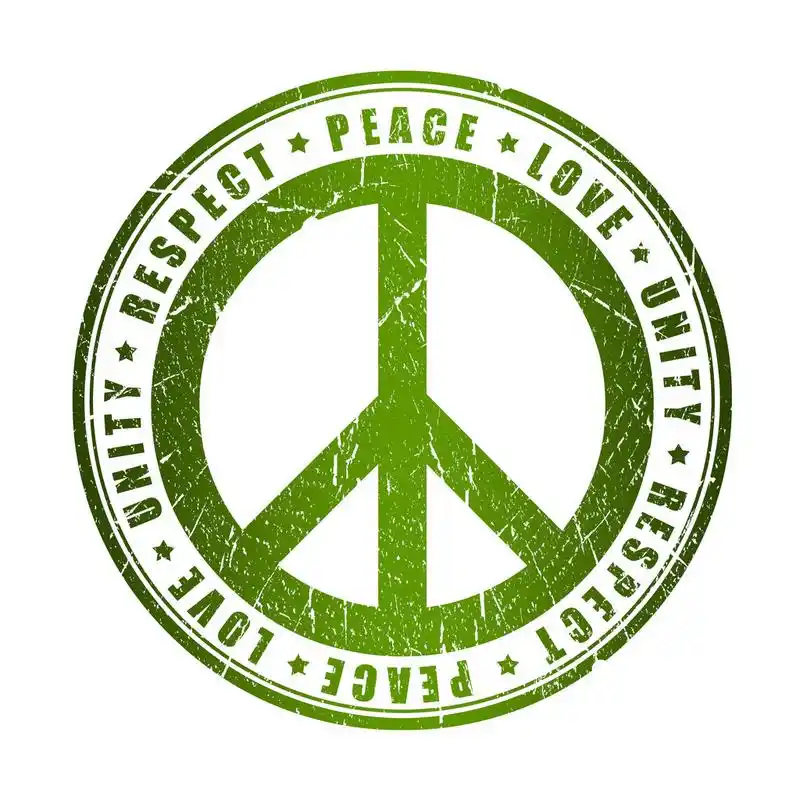 和平标志,和平标志上白色隔离