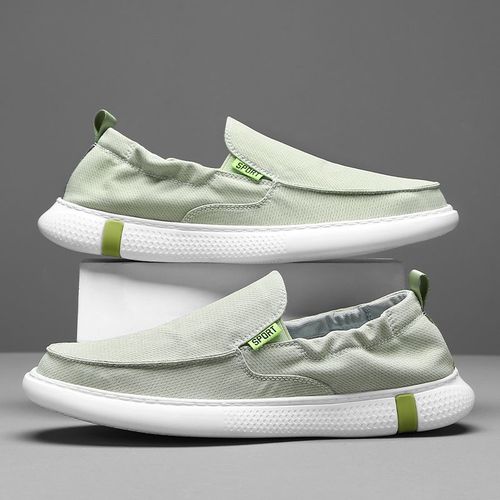 乐纽男鞋帆布鞋男一脚蹬懒人鞋夏季男士老北京布鞋薄款透气新款