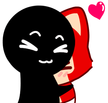 求阿狸抱着的这个表情对应的表情,小黑人抱着阿狸的