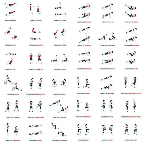 56个eps放松运动健身姿势动作示意图矢量图设计素材 2017112220-淘宝