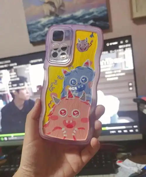 手机壳丙烯diy小怪兽