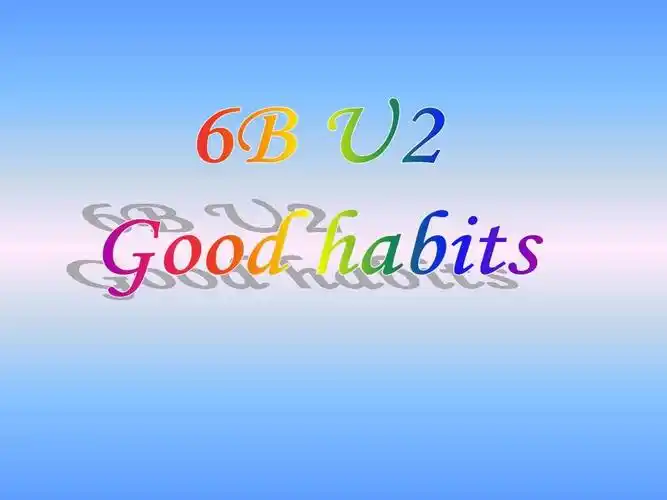 6b unit 2 good habits课件