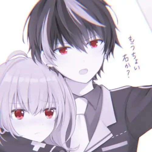 情侣头像 动漫 调色 黑白 - 堆糖,美图壁纸兴趣社区