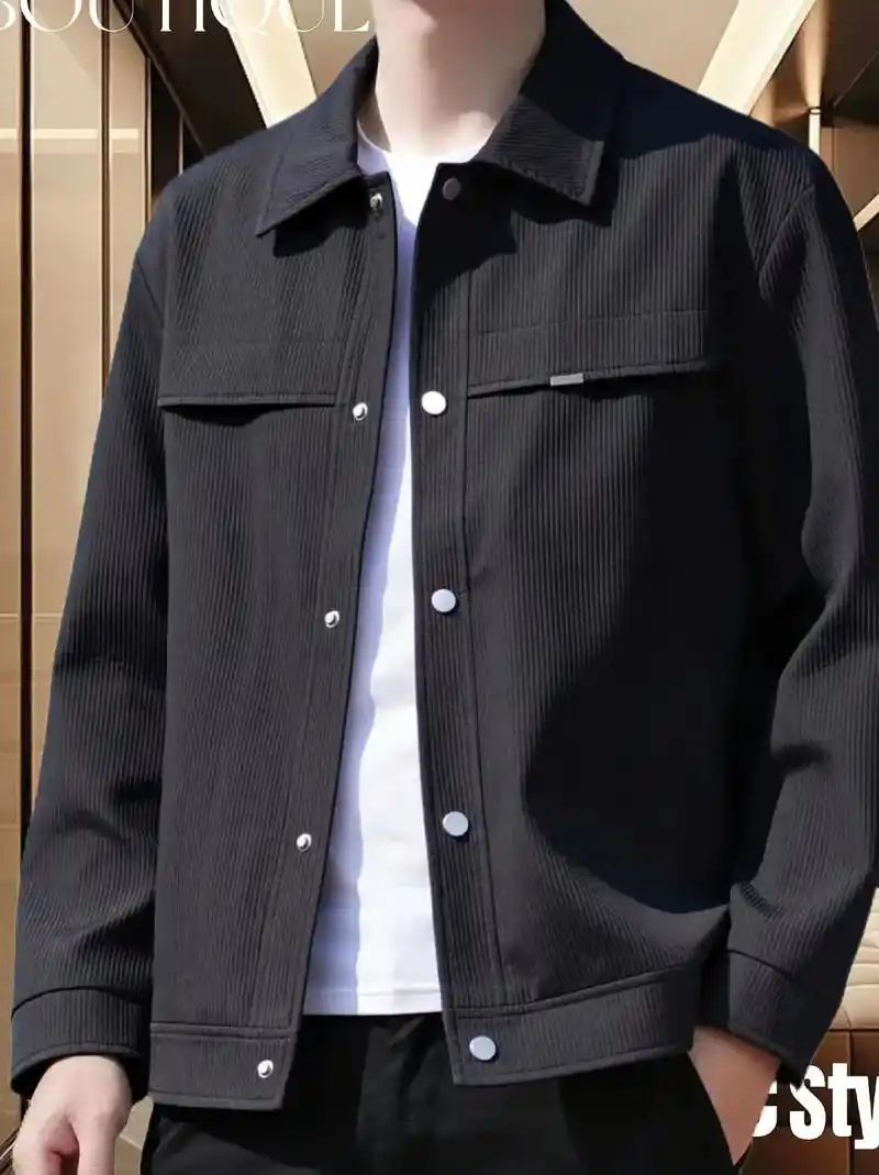 男士吉普男士翻领夹克春秋款上衣外套,设计板正有 - 抖音