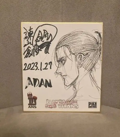 巨人#作者谏山创绘制的艾伦耶格尔,谏人的画工比之前确实是进步了