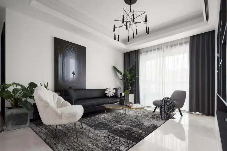 简约现代风格三居客厅沙发墙装修效果图