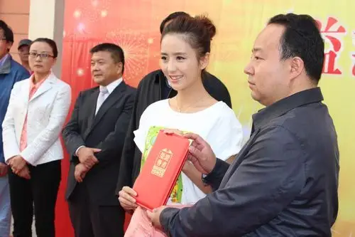 团省委领导为佟丽娅颁发聘书 本网记者 刘志强摄