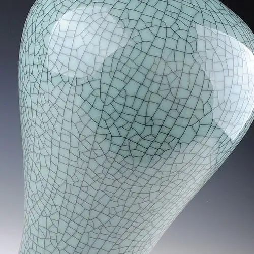 景德镇陶瓷器裂纹仿古花瓶开片官窑梅瓶复古家居花瓶