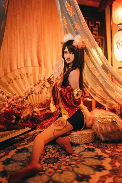 王者荣耀妲己少女阿狸cos正片尾巴不止能挠… - 半次元 - acg爱好者