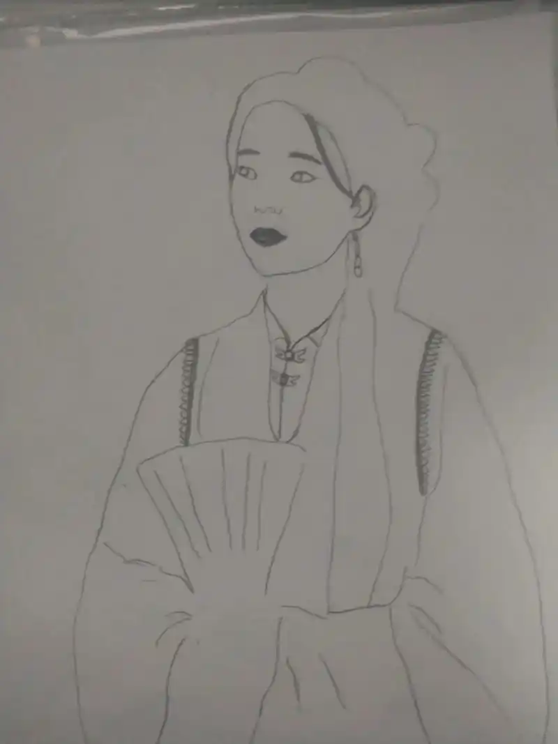 古风人物绘画 人物速写  - 抖音