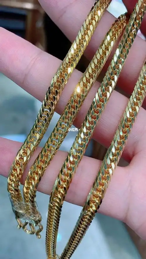 黄金古巴链黄金材质金价390