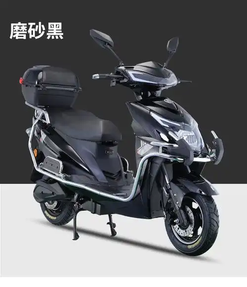 电动车成人72v96v长跑爬坡王电瓶车大功率外卖电动摩托车皎月白送牛头