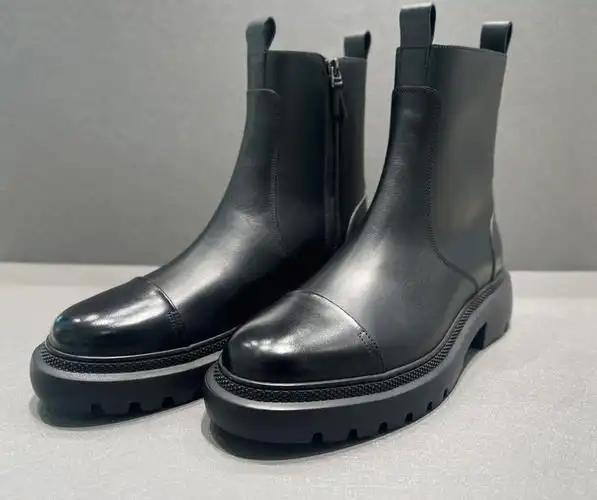 bally巴利2022秋季新款男士黑色皮靴