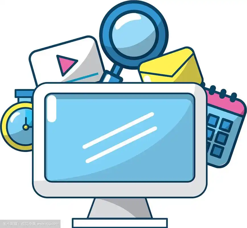 科技电脑屏幕卡通