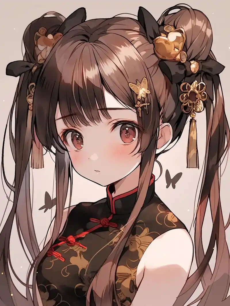 野神殿.丸子头少女 #aigc一步之遥 #ai绘画 #二次元 - 抖音